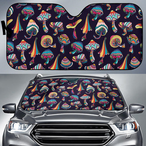 Colorful Mushroom Pattern Car Sun Shade