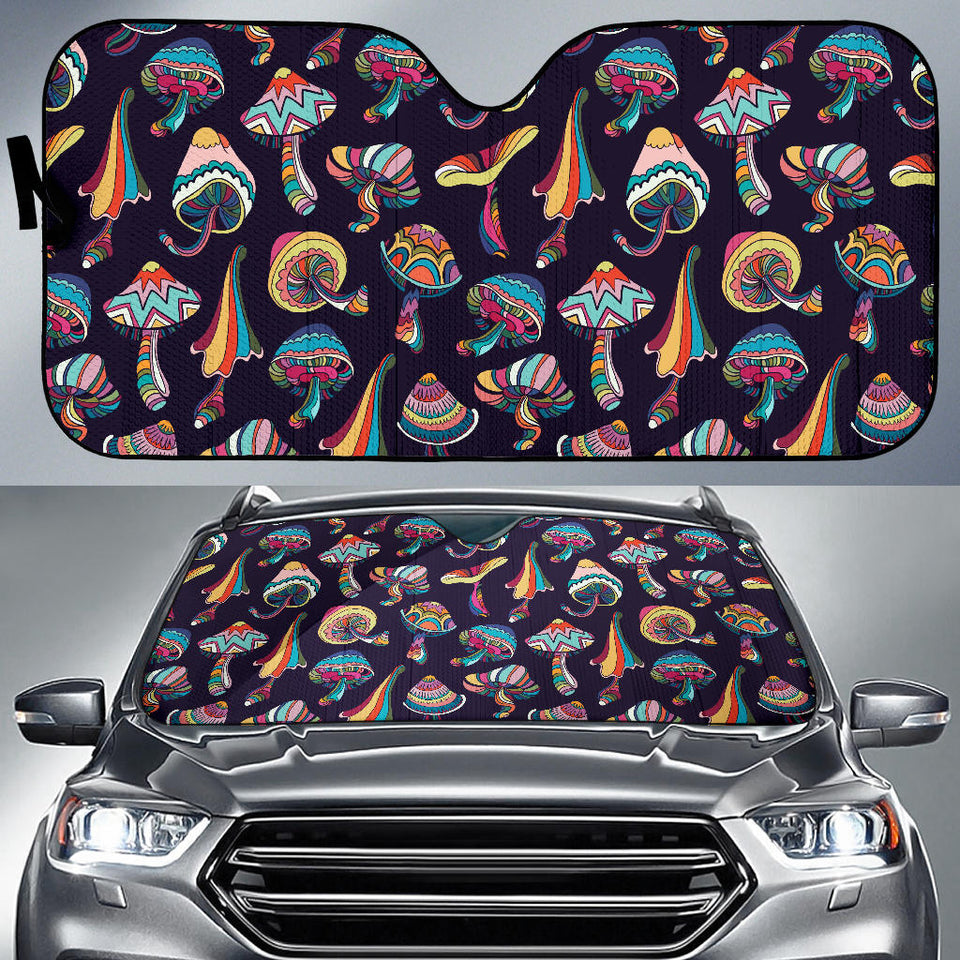 Colorful Mushroom Pattern Car Sun Shade