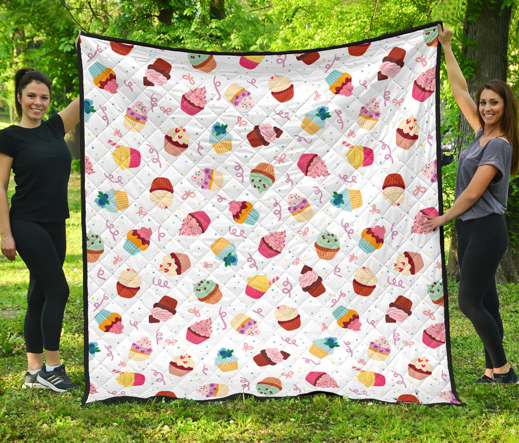 Cake Cupcake Design Pattern Premium Quilt