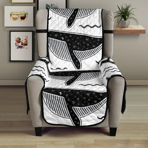 Black whale pattern Chair Cover Protector