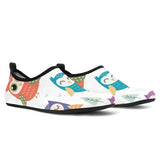 Cute Owl Pattern Aqua Shoes