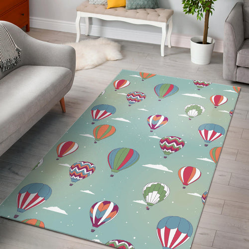 Hot Air Balloon Design Pattern Area Rug