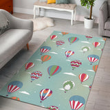 Hot Air Balloon Design Pattern Area Rug