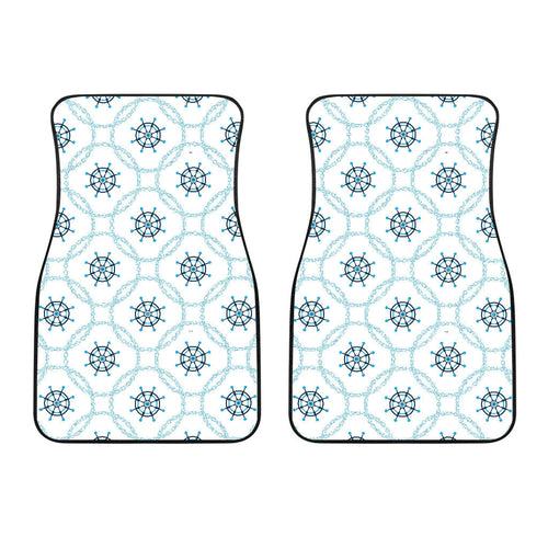 Nautical Steering Wheel Chain Front Car Mats