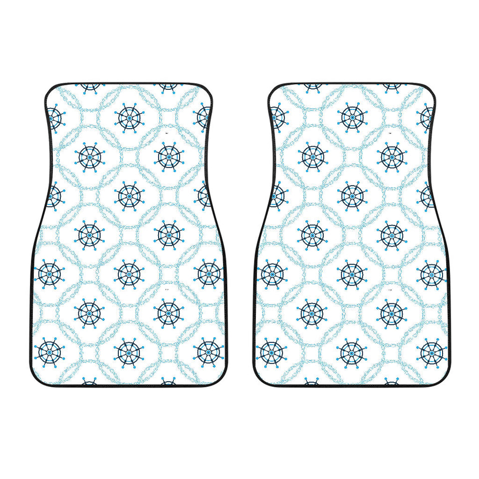 Nautical Steering Wheel Chain Front Car Mats