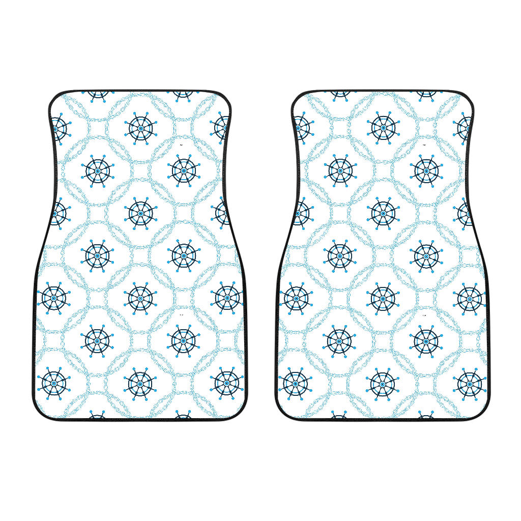 Nautical Steering Wheel Chain Front Car Mats