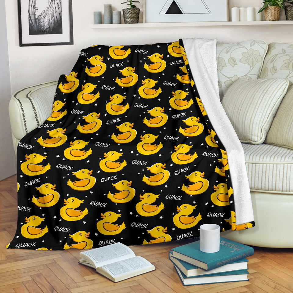 Duck Toy Pattern Print Design 05 Premium Blanket