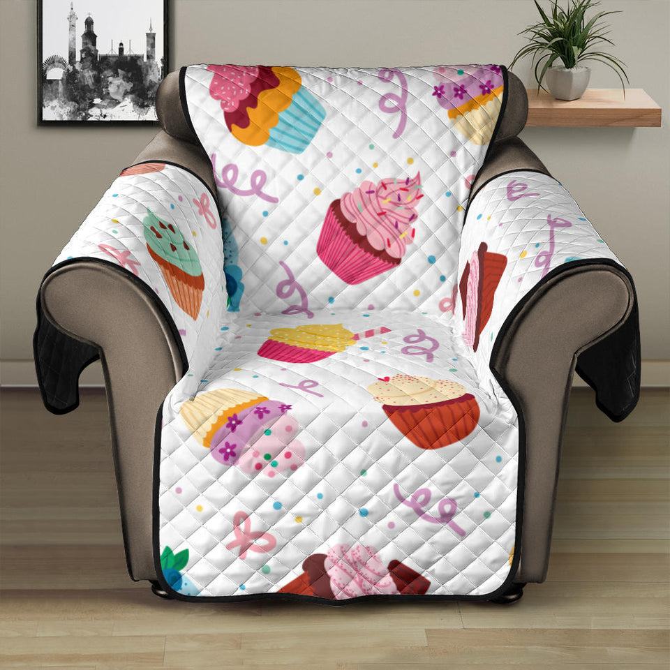 Cake cupcake design pattern Recliner Cover Protector