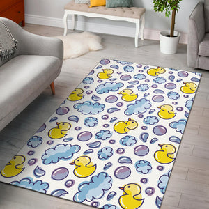 Duck Toy Pattern Print Design 01 Area Rug