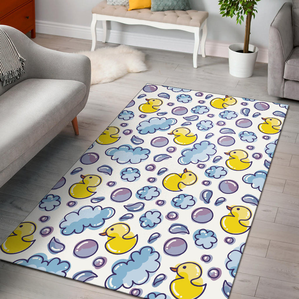 Duck Toy Pattern Print Design 01 Area Rug