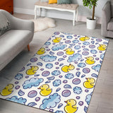 Duck Toy Pattern Print Design 01 Area Rug
