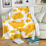 Cheese Slice Pattern Premium Blanket