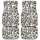 Leopard Skin Print Pattern Front And Back Car Mats