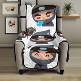Cute ninja design pattern Chair Cover Protector
