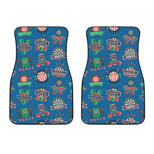 Darts Pattern Print Design 02 Front Car Mats