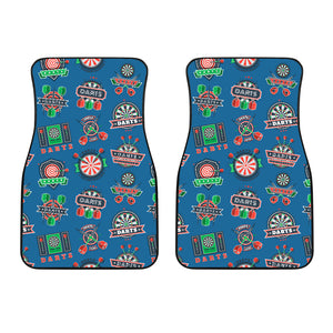 Darts Pattern Print Design 02 Front Car Mats