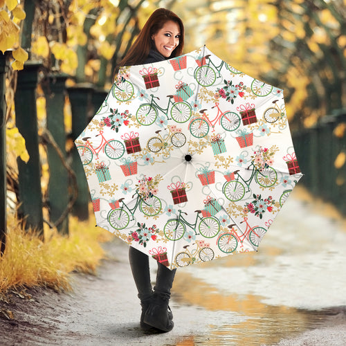 Bicycle Pattern Print Design 05 Umbrella