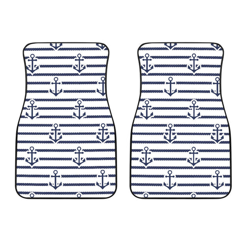 Anchor Rope Nautical  Pattern  Front Car Mats
