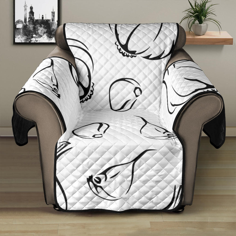 Garlic pattern black white Recliner Cover Protector