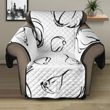 Garlic pattern black white Recliner Cover Protector