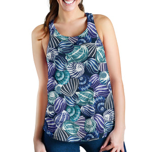 Shell design pattern Women Racerback Tank Top