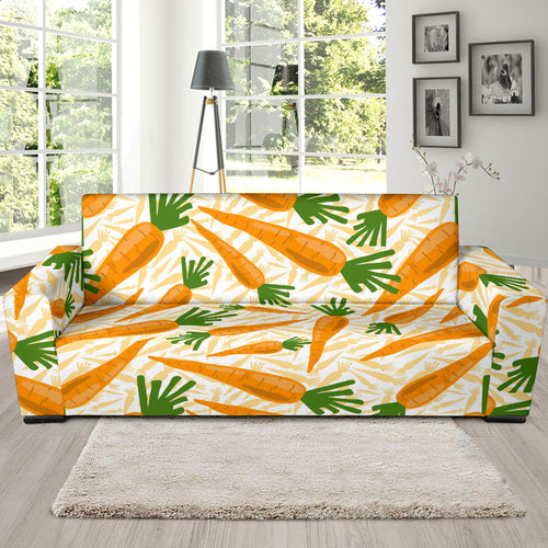 Carrot Pattern Print Design 01 Sofa Slipcover