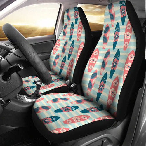 Surfboard Pattern Print Design 02 Universal Fit Car Seat Covers