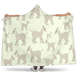 Little Young Goat Pattern Hooded Blanket