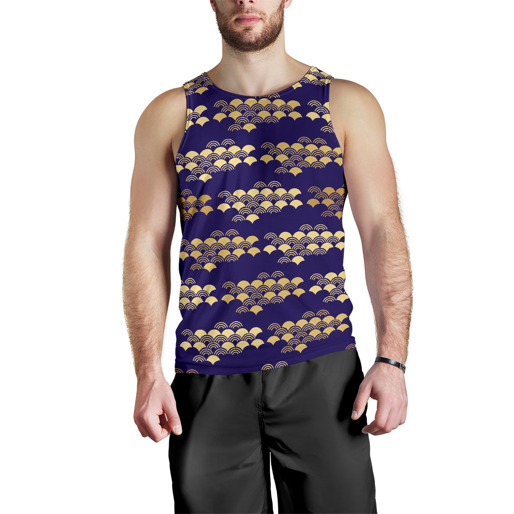 Beautiful japanese fan pattern Men Tank Top