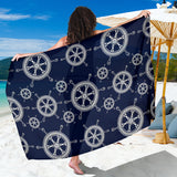 Nautical Steering Wheel Design Pattern Sarong