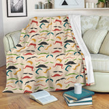Mustache Beard Pattern Print Design 03 Premium Blanket