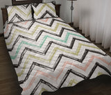 zigzag  chevron paint pattern Quilt Bed Set