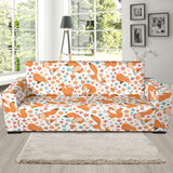 Squirrel Pattern Print Design 05  Sofa Slipcover