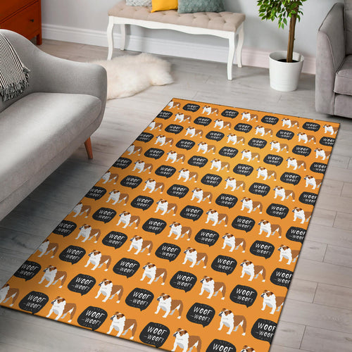 English Bulldog Pattern Print Design 04 Area Rug