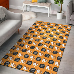English Bulldog Pattern Print Design 04 Area Rug