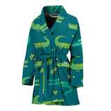 Crocodile Pattern Women'S Bathrobe