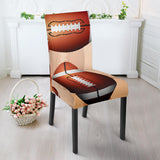 American Football Ball Design Pattern Dining Chair Slipcover