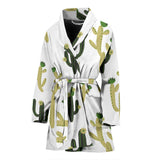 Cute Cactus Pattern Women'S Bathrobe