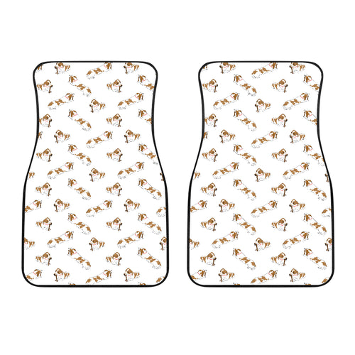 Jack Russel Pattern Print Design 04 Front Car Mats