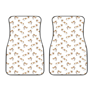 Jack Russel Pattern Print Design 04 Front Car Mats