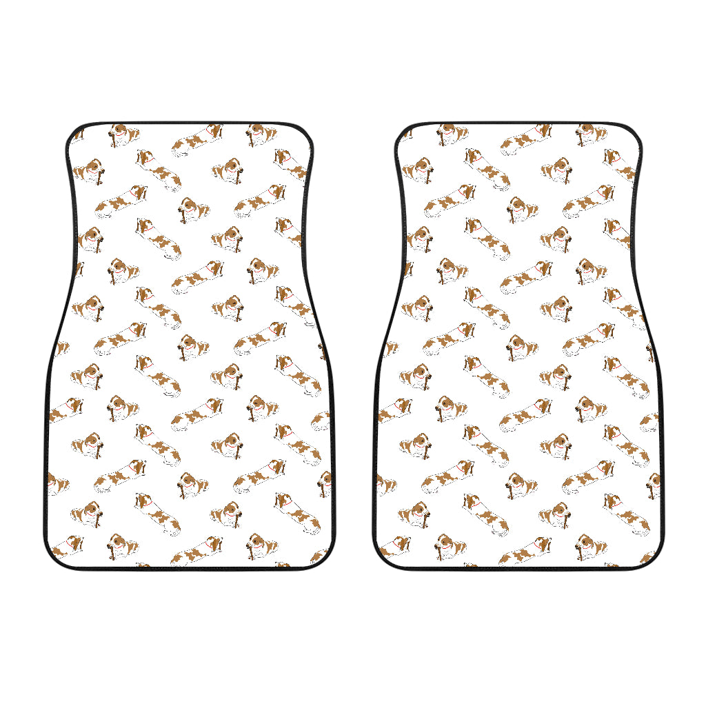Jack Russel Pattern Print Design 04 Front Car Mats