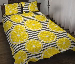 slice of lemon design pattern Quilt Bed Set