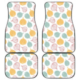Colorful Onions White Background Front And Back Car Mats