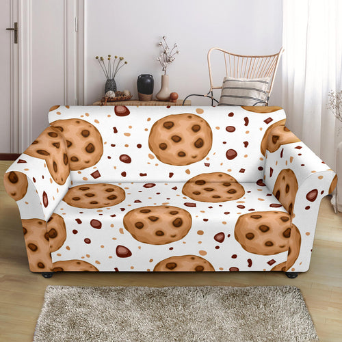 Chocolate Chip Cookie Pattern Loveseat Couch Slipcover