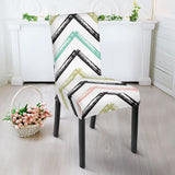 Zigzag  Chevron Paint Pattern Dining Chair Slipcover