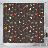 Coffee Bean Leave Pattern Shower Curtain Fulfilled In US
