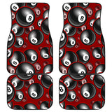 Billiard Ball Pattern Print Design 05 Front and Back Car Mats