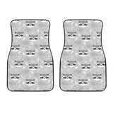 Cute Raccoons Leaves Dot Front Car Mats