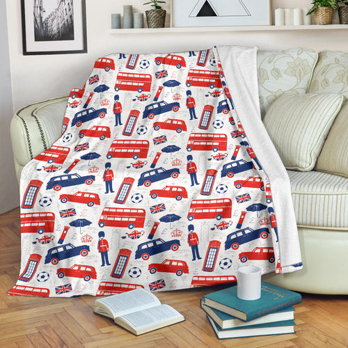 British Pattern Print Design 03 Premium Blanket