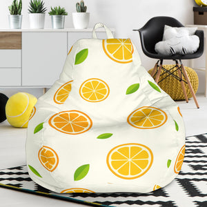 Oranges Leaves Pattern Bean Bag Cover